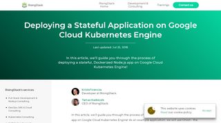 
                            12. Deploying a Stateful Application on Google Cloud Kubernetes Engine ...
