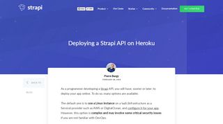 
                            12. Deploying a Strapi API on Heroku - Strapi blog