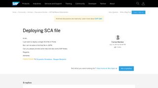 
                            8. Deploying SCA file - archive SAP