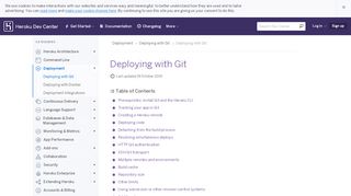 
                            11. Deploying with Git | Heroku Dev Center