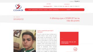 
                            6. depoimentos - CESAM-DF Centro Salesiano do Aprendiz - Inspetoria ...