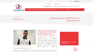 
                            6. Depoimentos - CESAM-GO Centro Salesiano do Aprendiz - Inspetoria ...