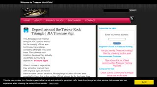 
                            6. Deposit around the Tree or Rock Triangle | JIA Treasure Sign ...