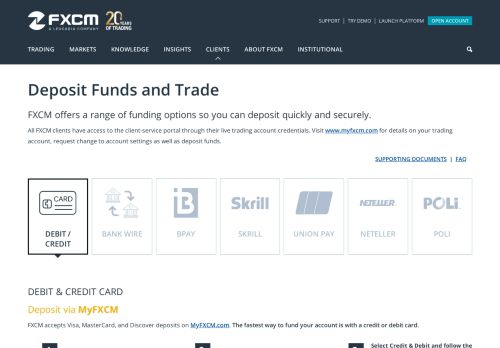 
                            8. Deposit Funds - FXCM AU - FXCM.com