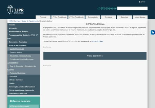 
                            6. Depósito Judicial - TJPR