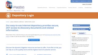 
                            3. Depository Login - Litigation Services