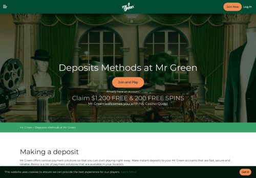
                            3. Deposits | Mr Green™ Casino & Sportsbook | MrGreen.com