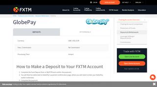 
                            6. Deposits & Withdrawals using GlobePay | FXTM