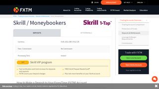 
                            8. Deposits & Withdrawals using Skrill / Moneybookers | FXTM