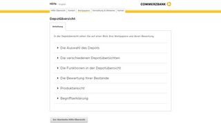 
                            6. Depotübersicht - Commerzbank