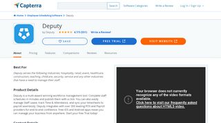 
                            12. Deputy Reviews and Pricing - 2019 - Capterra