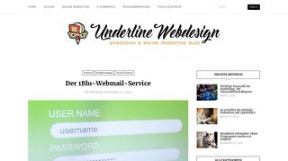 
                            9. Der 1Blu-Webmail-Service – Underline-webdesign.de
