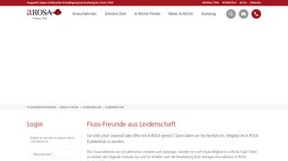 
                            1. Der A-ROSA Kundenclub | Anmeldung und Informationen