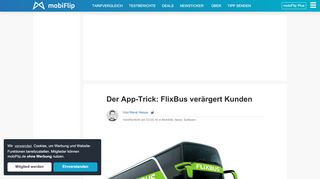 
                            5. Der App-Trick: FlixBus verärgert Kunden - mobiFlip