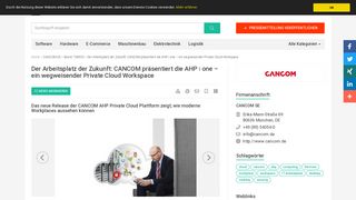 
                            4. Der Arbeitsplatz der Zukunft: CANCOM präsentiert die AHP ׀ one – ein ...