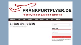 
                            10. Der beste Condor Sitzplatz - Frankfurtflyer.de