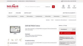 
                            10. DER BETRIEB Online | beck-shop.de