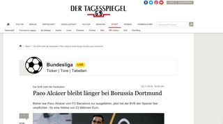 
                            9. Der BVB zieht die Kaufoption: Paco Alcácer bleibt länger bei ...
