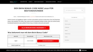 
                            10. Der bwin Bonus Code Februar 2019 für Bestandskunden - Kelbet.de