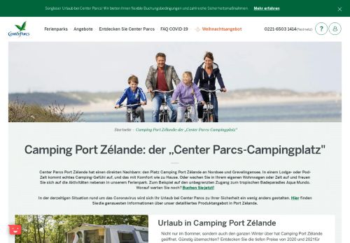 
                            2. Der Campingplatz von Center Parcs.Camping Port Zélande