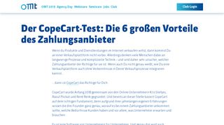 
                            12. Der CopeCart-Testbericht - OMT