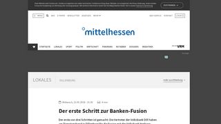 
                            6. Der erste Schritt zur Banken-Fusion - Mittelhessen