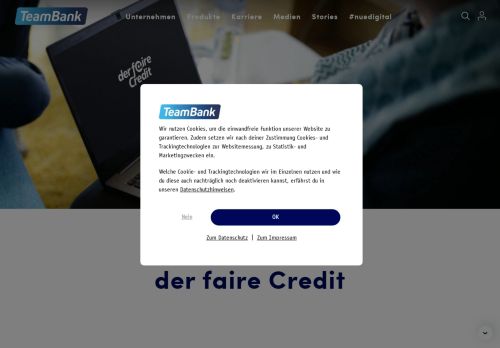 
                            6. der faire Credit | TeamBank AG - Die TeamBank