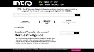 
                            11. Der Festivalguide - Pop - INTRO