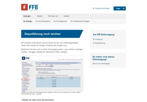 
                            3. Der FFB Onlinezugang