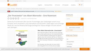 
                            8. „Der Finanzwesir” von Albert Warnecke – Eine Rezension | ETF Buch ...