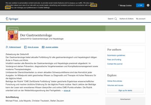 
                            10. Der Gastroenterologe - Springer