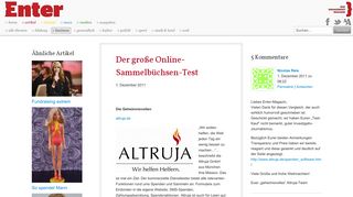 
                            6. Der große Online-Sammelbüchsen-Test - Enter Magazin