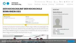 
                            4. Der Hochschulrat der Hochschule Bonn-Rhein-Sieg | Hochschule ...