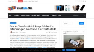 
                            6. Der K-Classic-Mobil Prepaid-Tarif – Erfahrungen, Netz und die ...