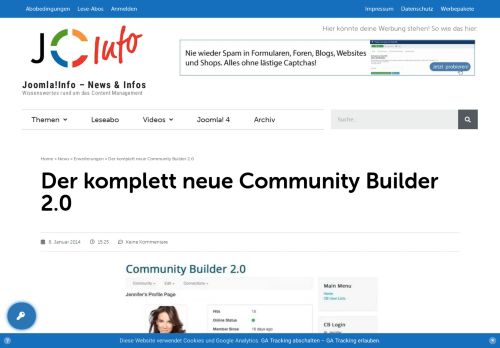 
                            6. Der komplett neue Community Builder 2.0 - Joomla!Info