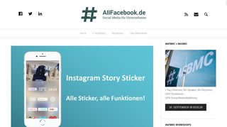 
                            9. Der komplette Guide: Instagram Story Sticker - allfacebook.de