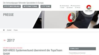 
                            12. DER KREIS Systemverbund übernimmt die TopaTeam GmbH › 2017 ...