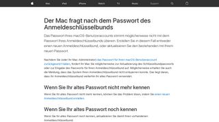 
                            3. Der Mac fragt nach dem Passwort des ... - Apple Support