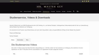 
                            3. Der Master Key System Studienservice von Helmar Rudolph (