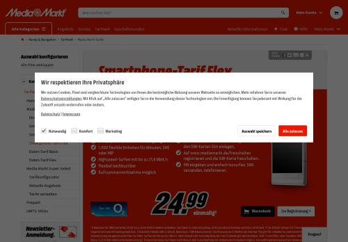 
                            5. Der Media Markt Smartphone-Tarif Flex – jetzt kaufen und registrieren