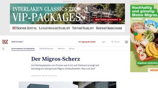 
                            9. Der Migros-Scherz - News Wirtschaft: Unternehmen - bernerzeitung.ch