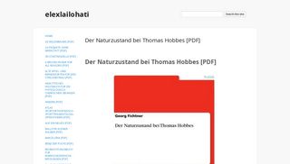 
                            8. Der Naturzustand bei Thomas Hobbes [PDF] - elexlailohati