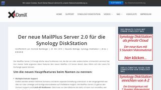 
                            5. Der neue MailPlus Server 2.0 für die Synology DiskStation - iDomiX