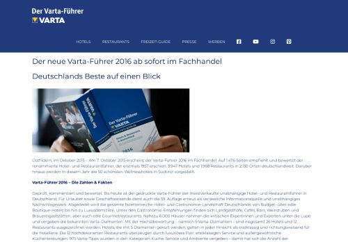 
                            7. Der neue Varta-Führer 2016 ab sofort im Fachhandel | Der Varta ...
