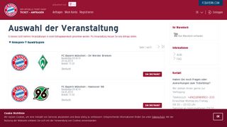 
                            11. Der offizielle Ticket-Shop Ticket - Anfragen Ticket Anfragen - FC Bayern