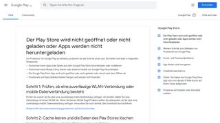 
                            2. Der Play Store wird nicht geöffnet oder nicht geladen oder Apps ...