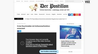 
                            4. Der Postillon: Erster Rauchmelder mit Schlummerfunktion entwickelt