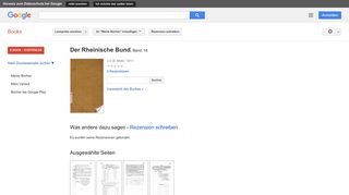 
                            7. Der Rheinische Bund - Google Books-Ergebnisseite