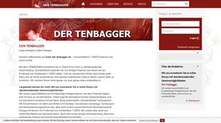 
                            2. Der Tenbagger: Startseite