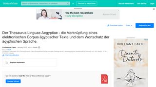 
                            5. Der Thesaurus Linguae Aegyptiae - die Verknüpfung ... - ResearchGate